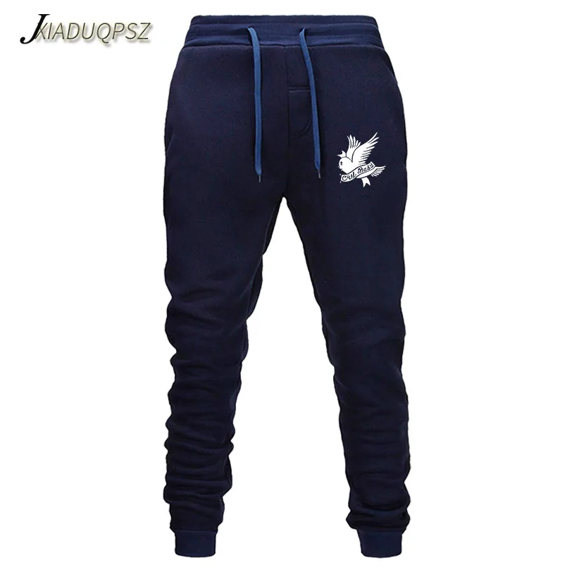 Love lil. peep мужские Брендовые брюки с несколькими карманами, брюки в стиле хип-хоп, мужские брюки, мужские брюки для бега с принтом птицы, спортивные штаны, большие размеры, S-XXXL - Цвет: WM33 Navy blue