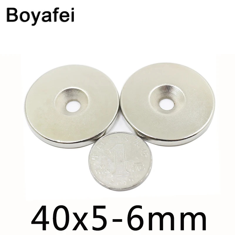 

20/50/100 pcs 40x5-6mm Multi-Use Refrigerators Magnets with 40*5mm Hole 6mm for Fridge Door Whiteboard Map Round Hole