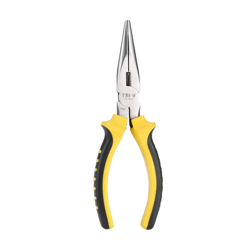 

TNI-U TU616 150mm Curved Nose Pliers Cutter Cutting Copper Cable Wire Repair Clamp Plier DIY Hand Tools Snip Nipper Shears