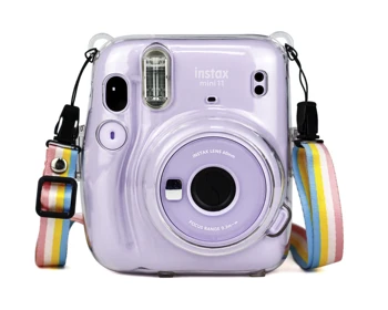 

Protective Clear Case for Fujifilm Instax Mini 11,Crystal Camera Case& Adjustable Shoulder Strap for Fujifilm Instax Mini 11
