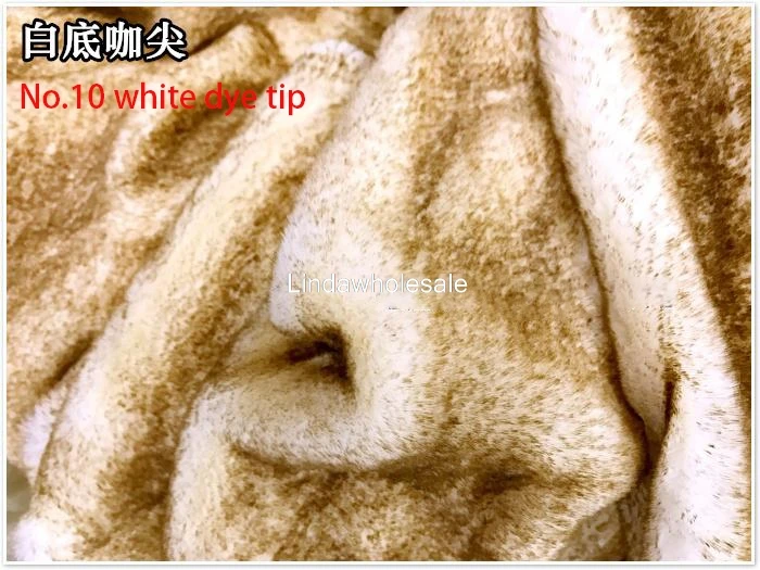 Ворс 1 см Белый Мороз окрашенная одежда имитация кроличьего меха воротник плюшевая ткань, ткань искусственный мех, 160 см* 45 см(половина двора/шт - Цвет: No10 white dye tip