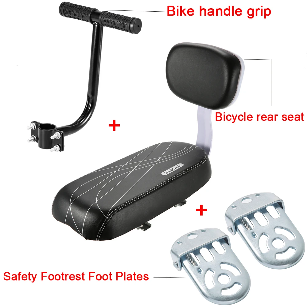 

Cycle Accessories Parts Bicicleta Bicycle Rear Seat Saddle Bicycle Child Seat With Back Rest With Handle Armrest Footrest Pedal