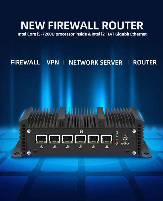 XCY Mini PC Firewall Router Core i5 7267U i3 8145U 6x Gigabit LAN Intel i211 NIC RS232 WiFi 4G LTE AES-NI Run PfSense OPNsense 2