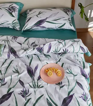 

Romantic pastoral blue flower bedding set adult,full queen king vintage double home textile bed sheet pillow case duvet cover