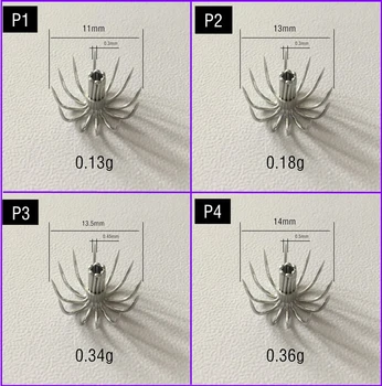 

100pcs Stainless steel small squid hooks Umbrella mini fishhook Sea fishing Spain bait accessories pesca tool 11mm 13mm 15mm Jig