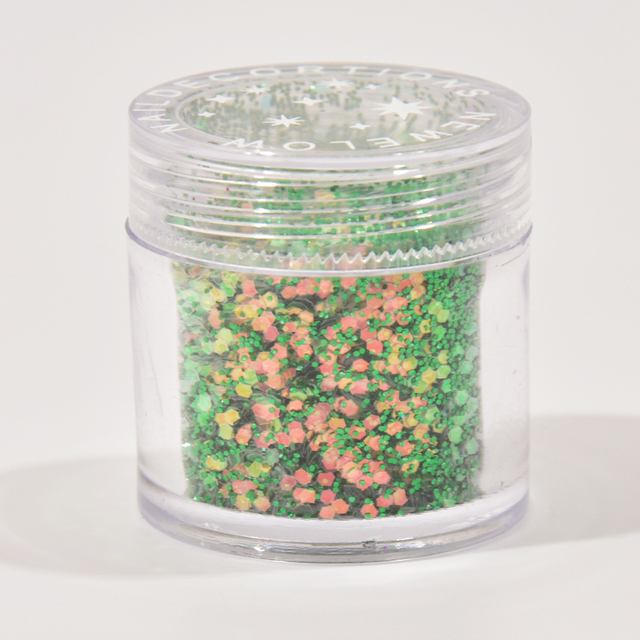 Nail Art Mixed-Size Flake Powder Hexagon Iridescent Chunky Hexagon Sequins Broken Flake For Manicure Glitter Nail Flake