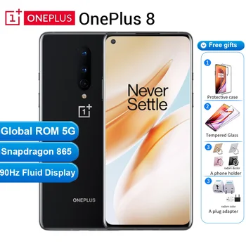 

Global ROM Oneplus 8 5G Mobile Phone 12GB 256GB /8GB 128GB 6.55" 90Hz Snapdragon 865 48MP 30W 4300mAh NFC 5G Smartphone