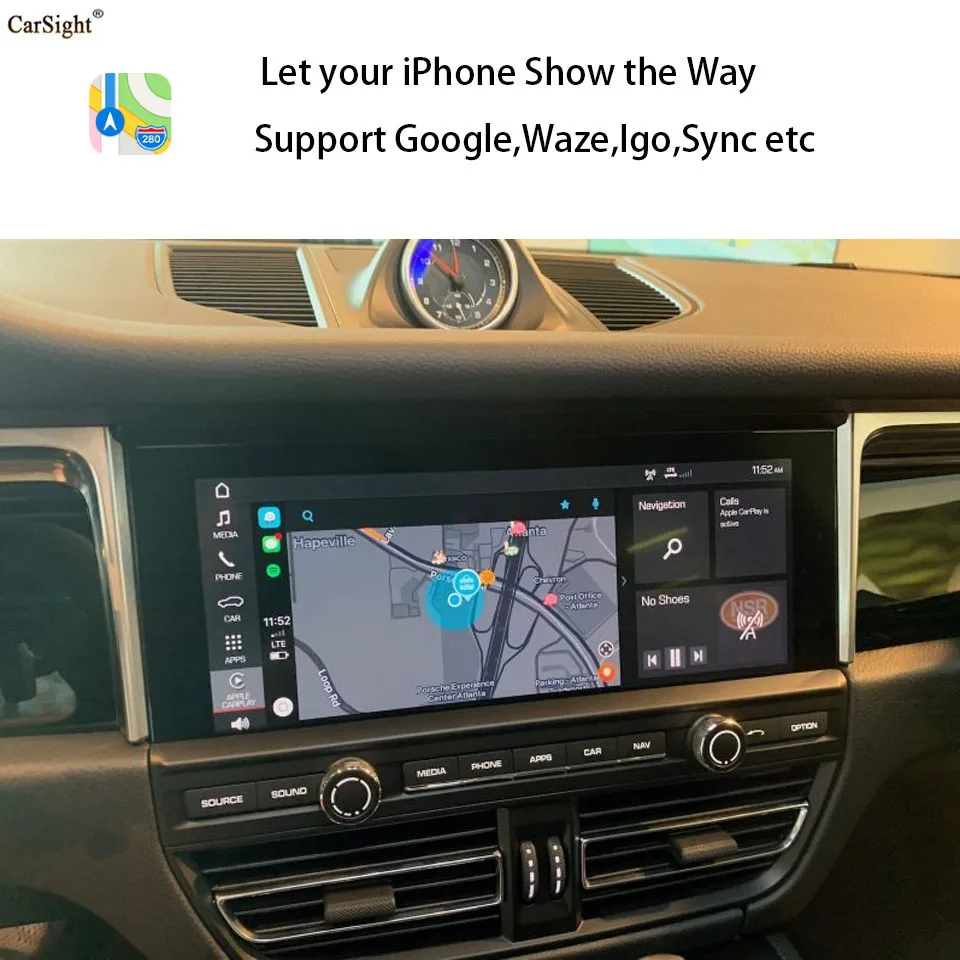 Автомобильный видеоинтерфейс с мультимедийной коробкой Apple Carplay для Porsche PCM 4 1/5 0