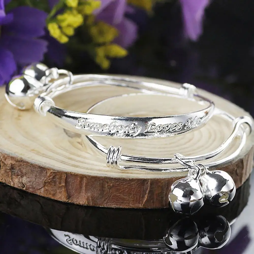 Baby Kid Bell Bangle Bracelet 2pcs For Kid