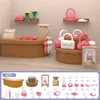 1/12 Simulation Forest Rabbit Family Dollhouse Critters Handbag Shop Furniture Accessories Toys for Girls Gifts 5
