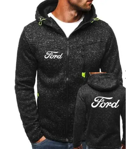 

Male Pullover Hoodie Men Hoodies Ford Mustang Print Jacket Spring Autumn Drawstring Zipper Hooded Sweatshirt Top Coat JYF