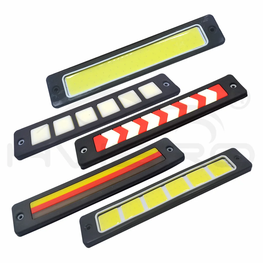 Hviero White COB DRL Silica LED DC 12V 19cm Daytime Running Light DRL Auto External Flexible Lights Waterproof Fog Lamp Car Styling