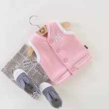 Одежда для малышей; детский бейсбольный жилет; универсальный жилет; сезон весна-осень; теплый жилет для новорожденных мальчиков и девочек