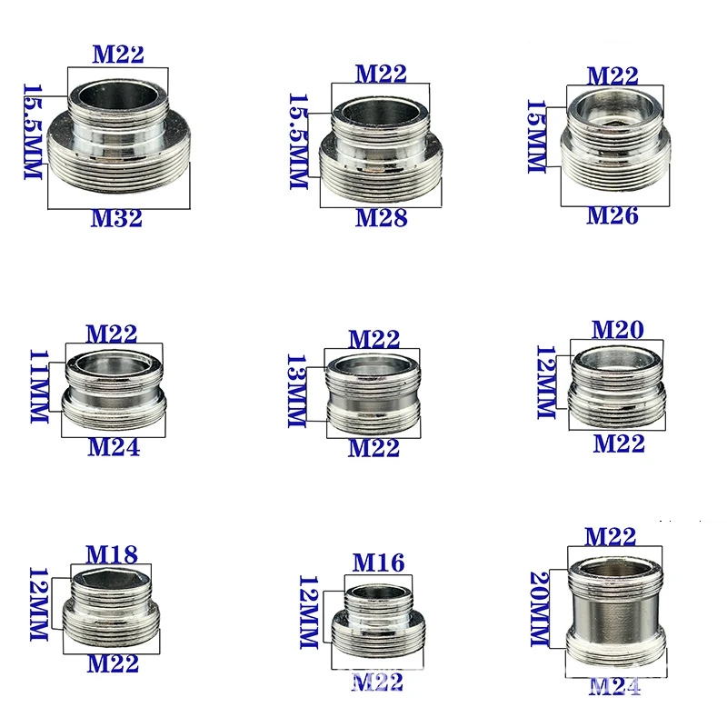 1pc Chrome Brass Faucet Aerator Adapter For Male Female Pipe Fittings Water Purifier Accessories Multiple Styles to Choose