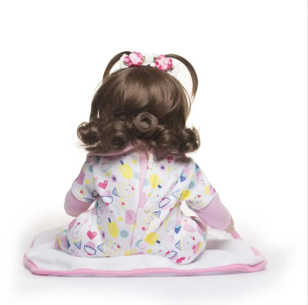 Pickwoo 18 дюймов 48 см bebes кукла-реборн для маленьких девочек Мягкие силиконовые куклы Boneca reborn Brinquedos Bonecas подарки на день детей игрушки