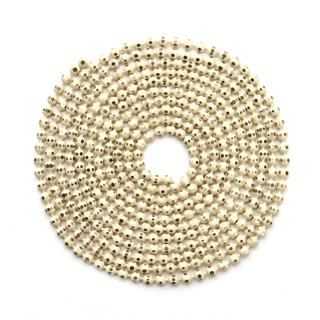 10meter/lot Width 1.5mm Colorful Copper Ball Bead Chain Bulk Necklace Bracelet Women Link & Key Chain For Diy Jewelry Making beige