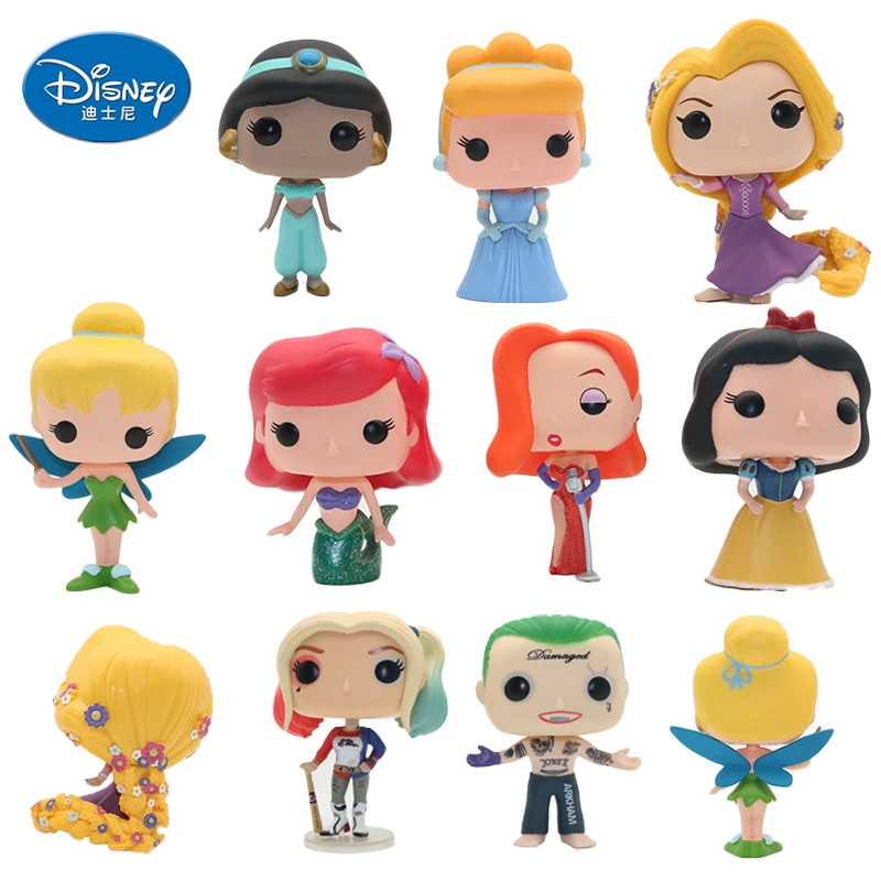 Q Posket Disney Princesse Figurine Elsa Anna Snow White Ariel Anime Action Figures Pvc Model Dolls Cake Topper Toys For Girls Action Figures Aliexpress