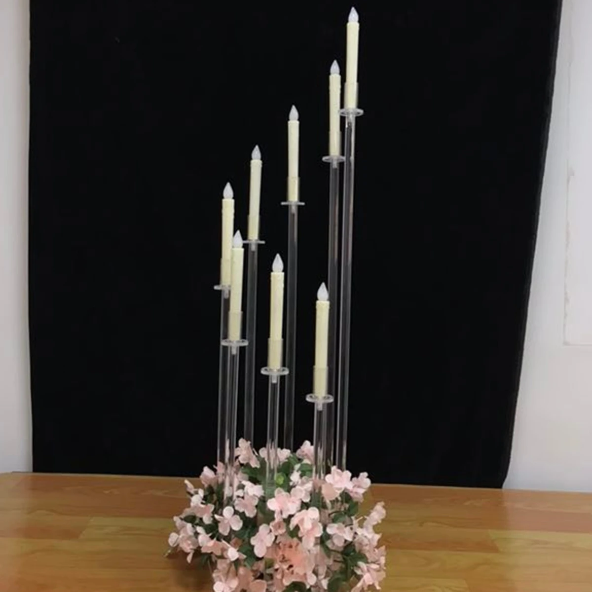 10pcs)Transparent Acrylic Flower Stands Wedding Decoration Columns Walkway Acrylic Wedding Stand