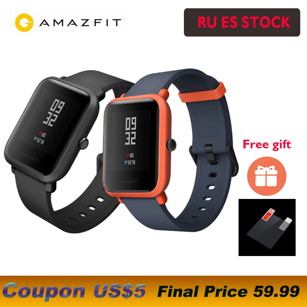 4368.83 руб. 35% СКИДКА|[В наличии] глобальная версия Huami Amazfit BIP BEEP GTR gps IP68 Водонепроницаемые Молодежные Смарт часы здоровье трекер Smartwatch-in Смарт-часы from Бытовая электроника on Aliexpress.com | Alibaba Group