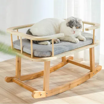

Pet bed solid wood cat Teddy small dog four seasons universal sleeping princess bed cat furniture