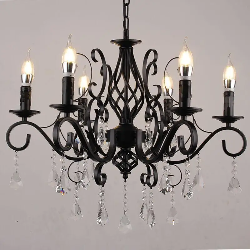 Lustre Hanglampen Винтаж Lampara де Techo Colgante Moderna Хрустальный потолочный светильник Suspendu Luminaria подвесной светильник в стиле лофт