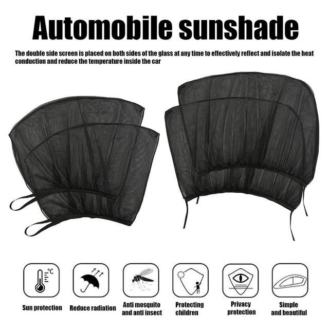 2 stücke Auto Fenster Bildschirm Tür Abdeckungen Vorne/Hinten Seite Fenster  UV Sonnenschein Abdeckung Shade Mesh Auto Moskitonetz für Baby Kind Camping  - AliExpress