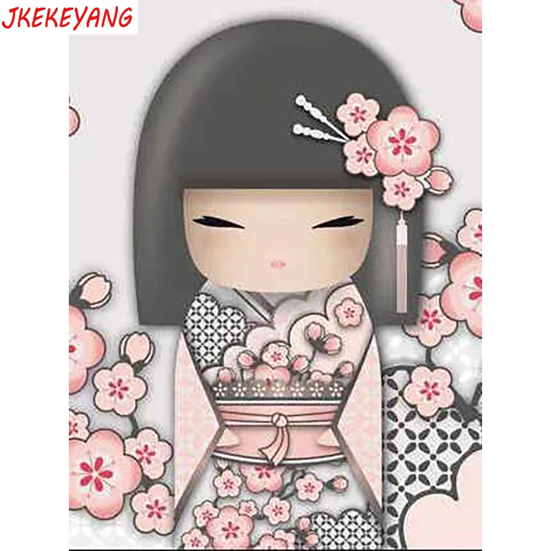 

5D DIY square/round Diamond Painting Japanese doll Cross Stitch Diamond Embroidery Pattern Rhinestone J2368