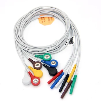 

Holter Recorder ECG Patient Cable Din 1.5 7 Leads Snap 4.0 AHA Standard for Din1.5 Holter Recorder Medical Instruments