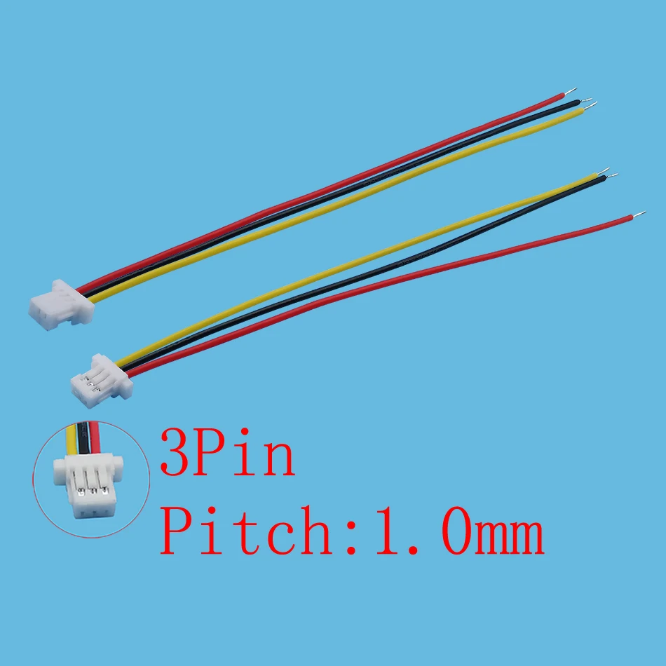 Connettori JST SH 1.0 Mm 2 Pin Femmina-Femmina – Pacco Da 2 Cavetti 10,5 Cm Per Micro RC