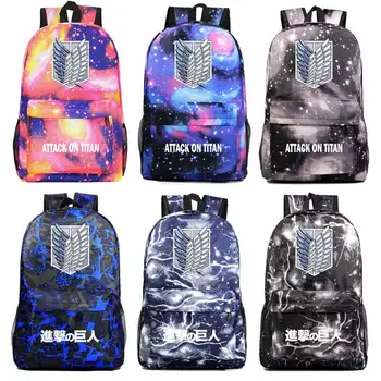 

Fashion Anime Attack on Titan Boy Girl School bag Women Bagpack Teenagers Schoolbags Men Children Student Backpacks