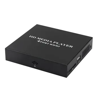 

4CH HD Multimedia Player for TV Support SD USB Slot Start Automatic Loop Playback HDD Player with EU Plug