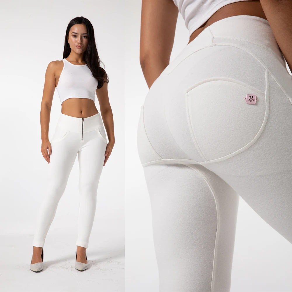 Melody Wear-mallas elásticas de LICRA para mujer, Leggings blancos de  cintura alta para gimnasio, ropa Sexy - AliExpress