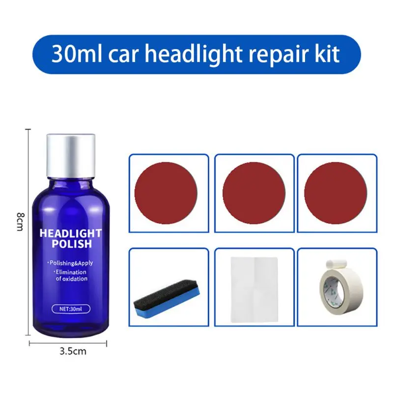 30ML Auto Scheinwerfer Reparatur Beschichtung Lösung Reparatur Kit  Oxidation Rück Beschichtung Scheinwerfer Polieren Anti-scratch Flüssigkeit