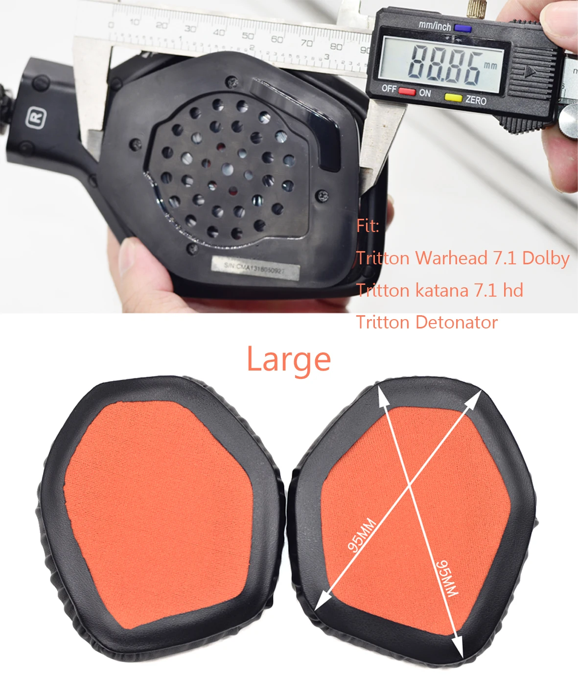 Almofada de Substituição Almofadas de Orelha Earpads Earmuffs para Tritton Warhead 7.1 Katana Detonador Xbox 360 Fones de Ouvido - Image 3