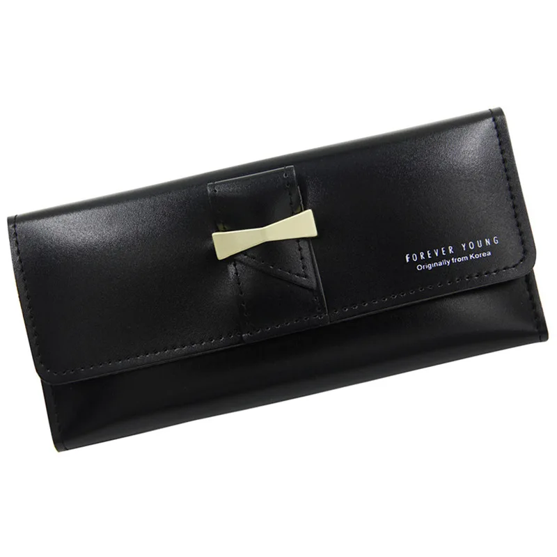 

new arrival long wallet hasp open black brown color ladies wallet zip pocket photo card holders purse for women pu leather bag