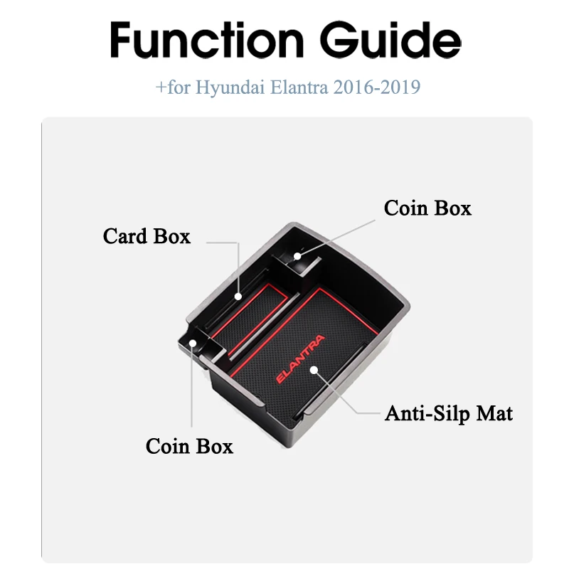 Автомобильный органайзер, аксессуары для hyundai Elantra AD Avante Super Elantra, подлокотник, коробка для хранения
