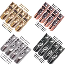 

4PCS Individual Saddle Electric Bass Bridge Tailpiece Accessorys With 8 Screws Wrench Split Electric Bass Bridge Strings