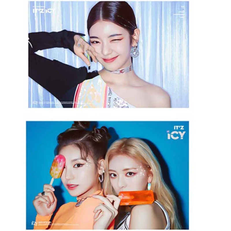 21 шт./компл. ITZY фотокарточка пвх прозрачные карточки наклейки для автобуса