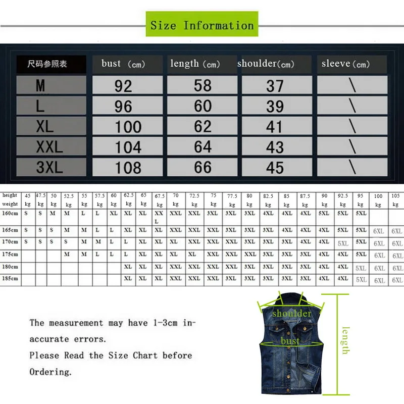 Men's Sleeveless Jeans Jacket Vest Coats Autumn Cowboy Waist Coat Denim Jeans Vest Hip Hop Streetwears Pocket Fashion Vest