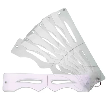 

12pcs/set Tattoo Supply Eyebrow Ruler Shaping Permanent Makeup Accessories Reusable Positioning Eyebrow Stencil Measure Tools