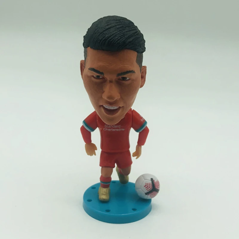 Muñeco de fútbol de 2,55 y 6,5 cm de altura, figura de Firmino 9, juguete móvil de acción roja, bricolaje, 2021