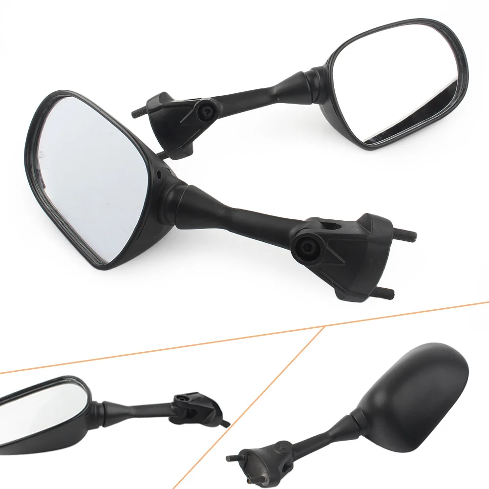 Pair Of Black Side Mirrors For Kawasaki Ninja ZX6R / ZX10R (2005-2008) - HTTMT Racing Style