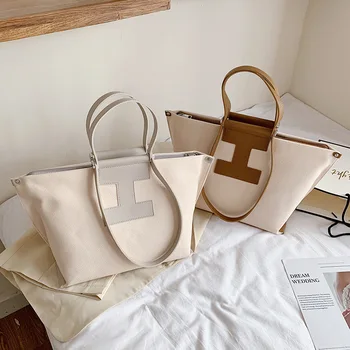 

Canvas Bag Large-capacity Fashion Casual Joker Shoulder Handbag Bag 2020 New Tote Bag