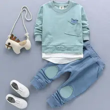 Г., новые товары, весна-осень, комплекты для маленьких мальчиков и девочек от 0 до 2 лет детская одежда в полоску