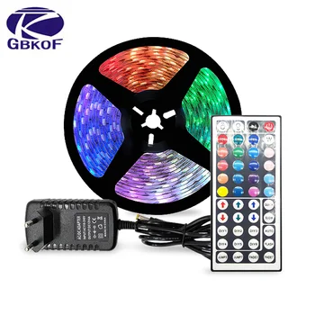 

5M 10M 2835 SMD 5050 Led Strip DC 12V RGB Flexible Tape Led Ribbon Led Light With IR Remote For Home kitchen Christmas Party