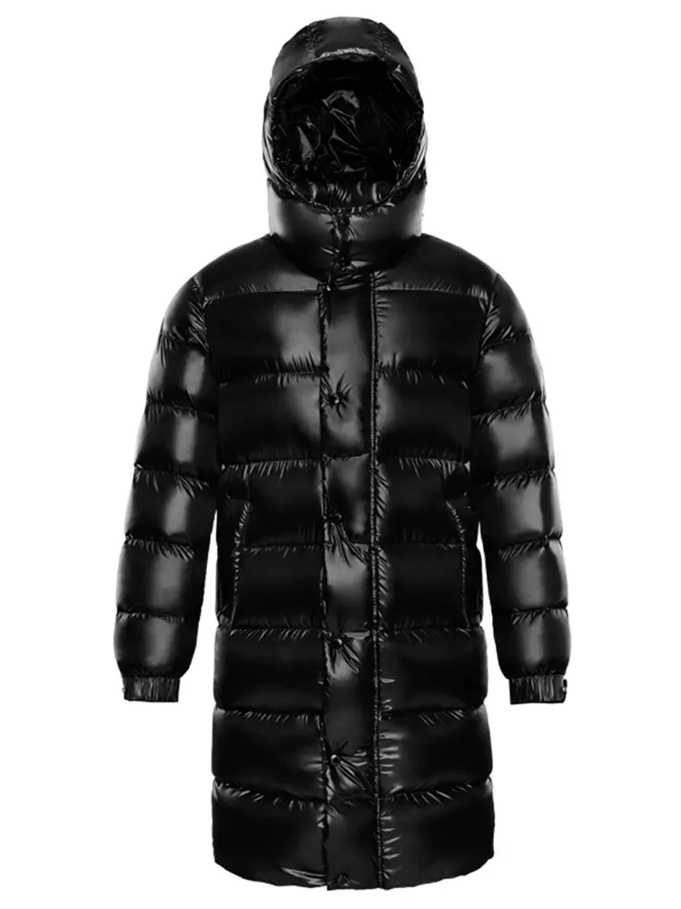 AYUNSUE, мужской пуховик, длинное зимнее пальто, Толстая теплая пуховая куртка на гусином пуху, Мужская одежда,, с капюшоном, размера плюс, пальто KJ3115