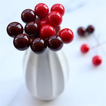 

200P Fake Single Stem Berry 2.76" Length Simulation Foam Fruit for Home Wedding Gift Box Accessorie Christmas Party Decorative