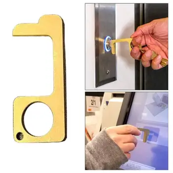 

Door Handle Portable Press Elevator Tool Hygiene Hand Antimicrobial Edc Door Opener Door Handle Key Poignee De Porte