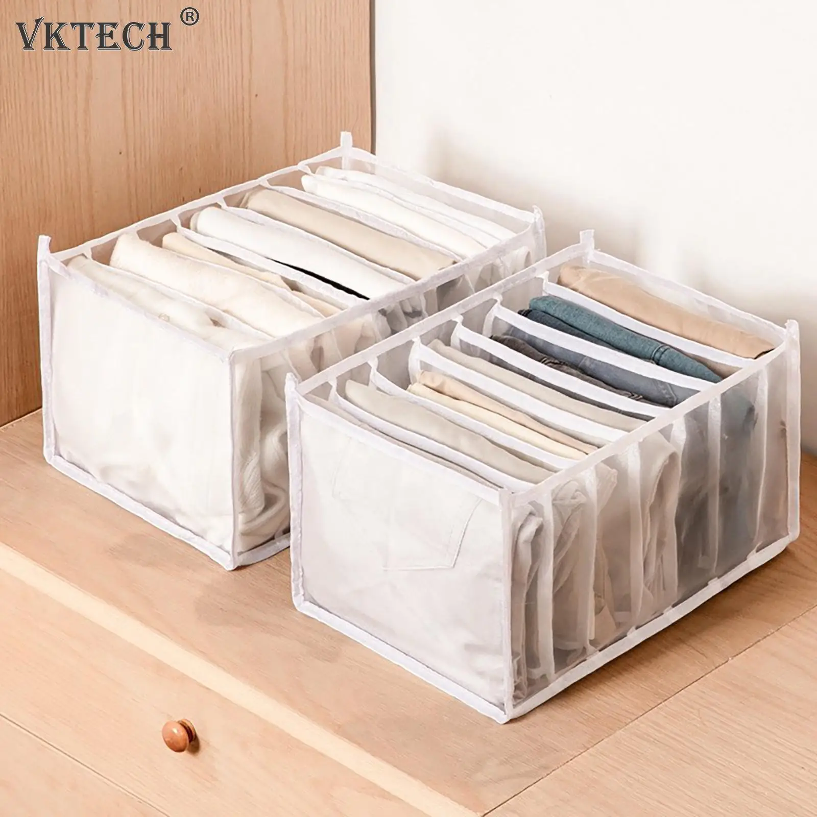Cloth Drawer Organizer 7grid Pants Storage Dividers For Leggings Jeans