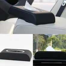 Коробка для салфеток из искусственной кожи, автомобильный держатель для салфеток, коробка для хранения, универсальные аксессуары для автомобильных сидений